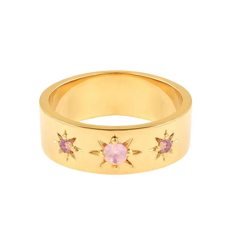 Claudia Pink Zirconia Ring